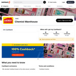 Chemist Warehouse: 100% Cashback ($10 Cap) @ ShopBack NZ