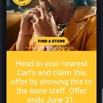 Buy One Classic Carl Burger for $9.99, Get One Free (Show Coupon to Redeem) @ Carl's Jr (in-Store & Drive-Thru Only)