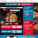 50% off Large Pizzas (Pickup Excludes Value, Extra Value, Mini, Half & Half; Delivery Excludes Mini, Half & Half) @ Domino's