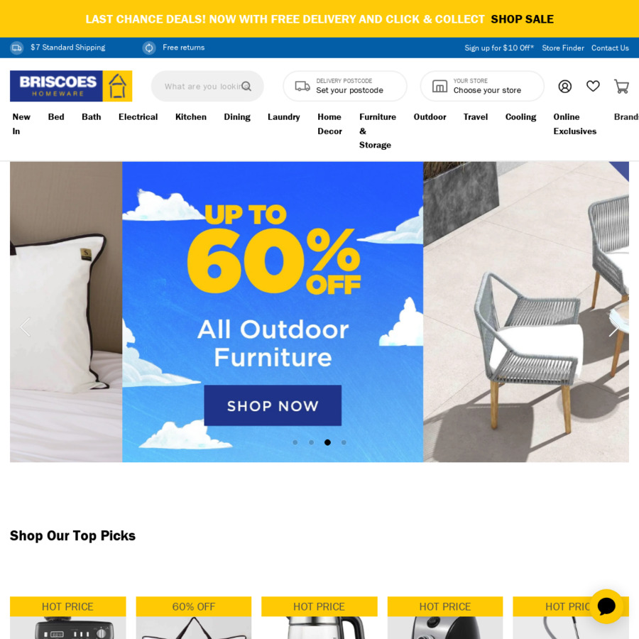 Free Delivery + Click & Collect Briscoes ChoiceCheapies