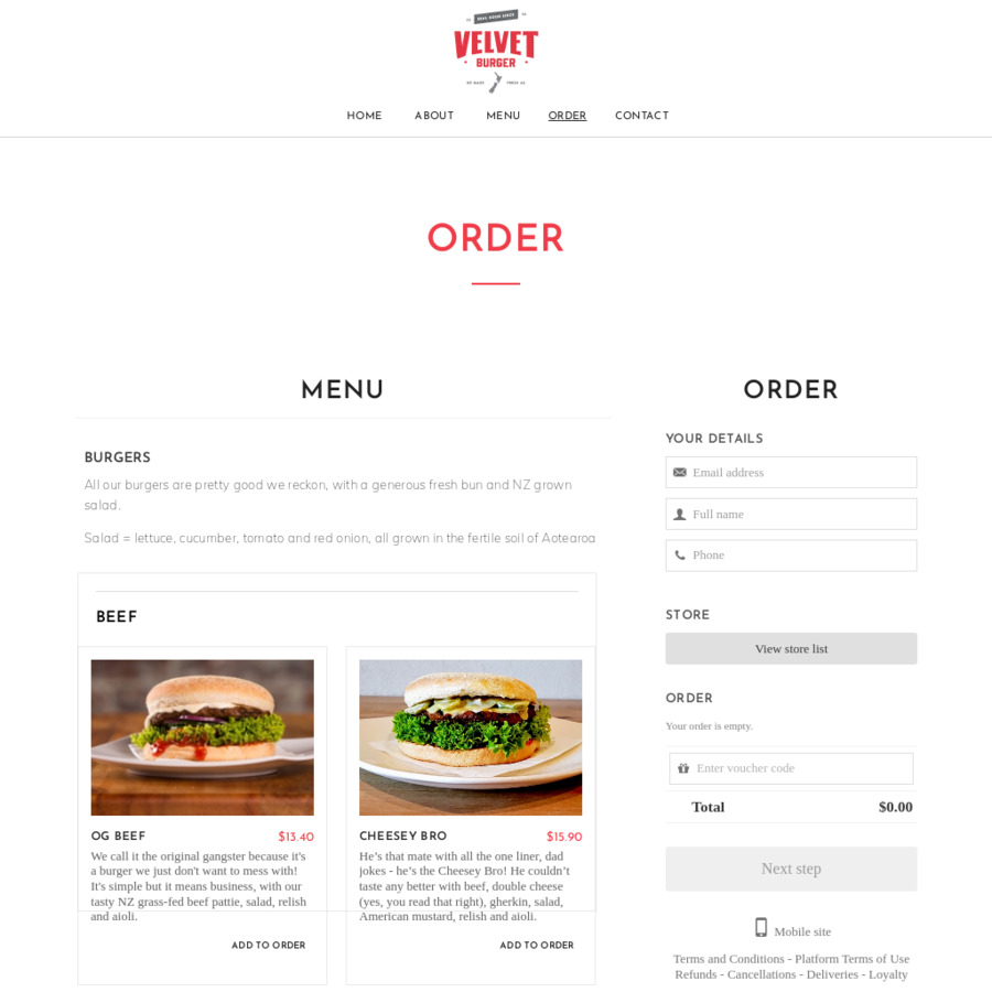 Buy One, Get One Free Burgers on Tuesdays Velvet Burger Only