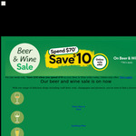 $10 off $70 Spend on Beer & Wine + Order Fees (Online Only, Exclusions Apply) @ Woolworths
