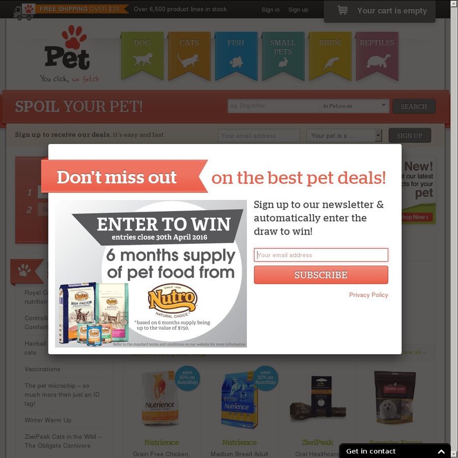 10 off 80 Pet.co.nz ChoiceCheapies