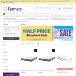 Take 50% off Sleepyhead Beds Price Only until 4th January 2017 @ Farmers