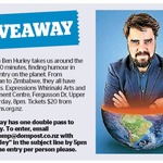 Win a Double Pass to See Ben Hurley from The Dominion Post (Wellington)