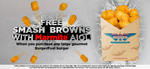 Burger Fuel: Free Smash Browns with Aioli When You Order Large Gourmet Burger