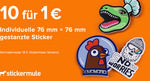 10 Custom 76x76mm Die Cut Stickers for US$1.11 Delivered (~NZ$1.67 approx., Was US$20) @ StickerMule
