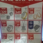 One Day Sale: Silver Plated Crystal Pens $3, 40% off Branded Watches, Gold Jewellery + More @ The Warehouse (22/6)