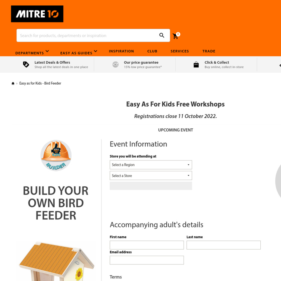  kids 6 12 free build your own bird feeder mitre 10 oct 16