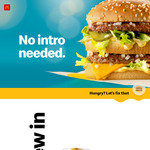 Favourites Burger (Big Mac, Quarter Pounder, McChicken or Filet-O-Fish) + Cheeseburger, Small Drink & Fries $9 @ McDonald's App