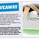 Win a DIY Unovent W-line Kitset, (worth $1351.25) from The Dominion Post