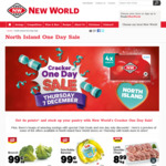 New World One Day Sale: Watties Spaghetti or Baked Beans 420g $.95, Lamb Sholder Chop $8.99/kg, Tim Tam or Mint Slice 2 for $4