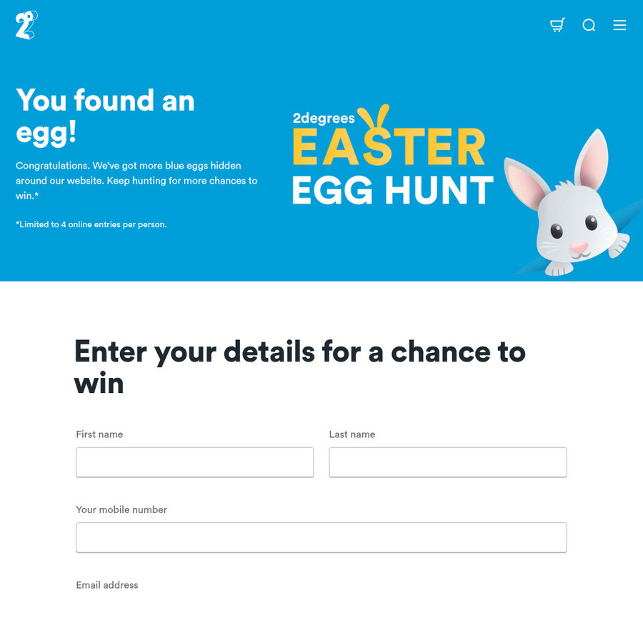 The 2degrees Easter Egg - Chance to win $9,000 worth of amazing prizes ...