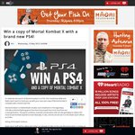 Win a PlayStation 4 Console + Copy of Mortal Kombat X from Radiosport