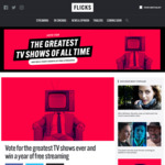 Win a 12-Month Subscription to Neon, Netflix, Prime Video, Disney+, Apple TV+ + More or 1 of 10 $100 Uber Eats GC from Flicks