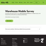 Complete the Survey to be in to Win a $100 The Warehouse Gift Card @ Warehouse Mobile