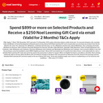Spend $899 or More on Selected Products and Receive a $250 Noel Leeming Gift Card @ Noel Leeming