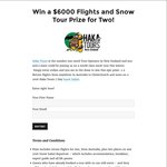Win a $6000 Flights and Snow Tour Prize for Two from Haka Tours
