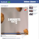 5 Chicken Nuggets $2 @ Burger King
