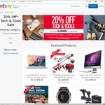 20% off at Selected Tech & Tools eBay Stores - Ausluck, KG Electronic, Mushtato, PC Byte, Phoneinc Digital, Wireless 1