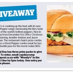 Win 1 of 3 Wendy’s Ghost Pepper Combo Meal for Two + Double Pass to See Office Christmas Party from The Dominion Post