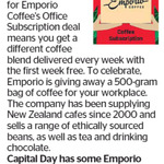 Win 500-Gram Bag of Emporio Coffee from The Dominion Post