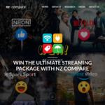 Win a 3-Month Subscription to Neon, Prime, Netflix and Spark Sport from NZ Compare