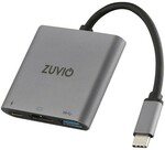 Zuvio 3 Port 4K USB Type-C Adapter $19.99 + Shipping @ Brand Colab via The Market