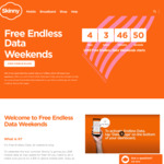 Free Unlimited Mobile Data on Weekends (First 2GB at Max Speed, Mobile Plans $16 & Above, Requires Activation) @ Skinny