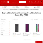 Buy 1 Get 1 Free Ultimate Ears Boom 3 (Black, Purple, Unicorn) $279 @ The Warehouse ($149 via Pricematch with Cool Mobile)