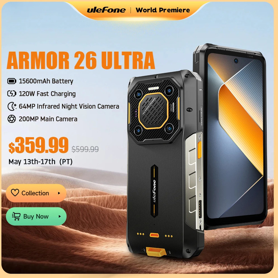 Ulefone Armor 26 Ultra 5G Rugged Waterproof Smartphone 120W 12GB+512GB ...