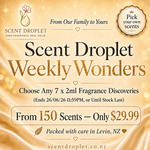 Choose Any 7 x 2ml Fragrance Discoveries from 150 Perfumes for $29.99 + Shipping @ ScentDroplet