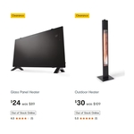 Anko 2000W Glass Panel Heater $24 (Was $89), Anko 2000W Outdoor Radiant Heater $30 (Was $109) + Del. ($0 C&C/ in-Store) @ Kmart