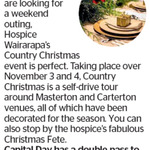 Win a Double Pass to Hospice Wairarapa's Country Christmas Event from The Dominion Post (Wellington)