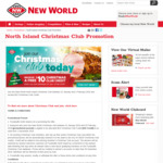 $10 Christmas Club Credit @ New World 