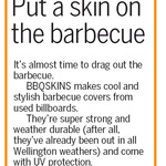 Win 1 of 2 Barbeque Skins (Worth $129 Each) from The Dominion Post