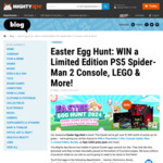 Easter Egg Hunt: Win a Limited Edition PS5 Spider-Man 2 Console, LEGO etc @ MightyApe