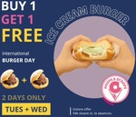 Buy One Get One Free Ice Cream Burger $7.50 @ Hoops and Scoops Te Awamutu (Instore Only)