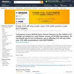 £10 off Any Order Over £50 @ Amazon UK