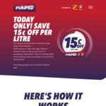 $0.15c off Per Litre (Today Only - Ends 6am Sat 4th) @ Z and Caltex