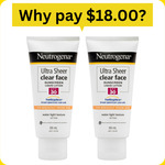 Neutrogena Ultra Sheer Clear Sunscreen Liquid Lotion SPF30 88ml (Exp 02/2024) $3 + Shipping ($0 in-Store) @ Reduced to Clear