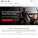 Register & Earn Double Status Credits or Qantas Points on Qantas Flights, Hotels, Holidays (4 Sep 2025 - 22 Aug 2026) @ Qantas