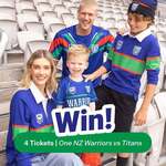 Win 4 Tickets to The Warriors Vs Titans from Postie