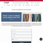 Win 1 of 3 Free Caressa 6 Piece Towel Set from Canningvale (New Newsletter Subscribers)