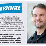 Win a Double Pass to see Christopher Hutton from The Dominion Post (Wellington)