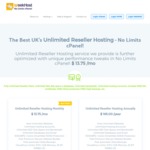 The Best UK's Unlimited Reseller Hosting - No Limits cPanel! $13.75 /Mo