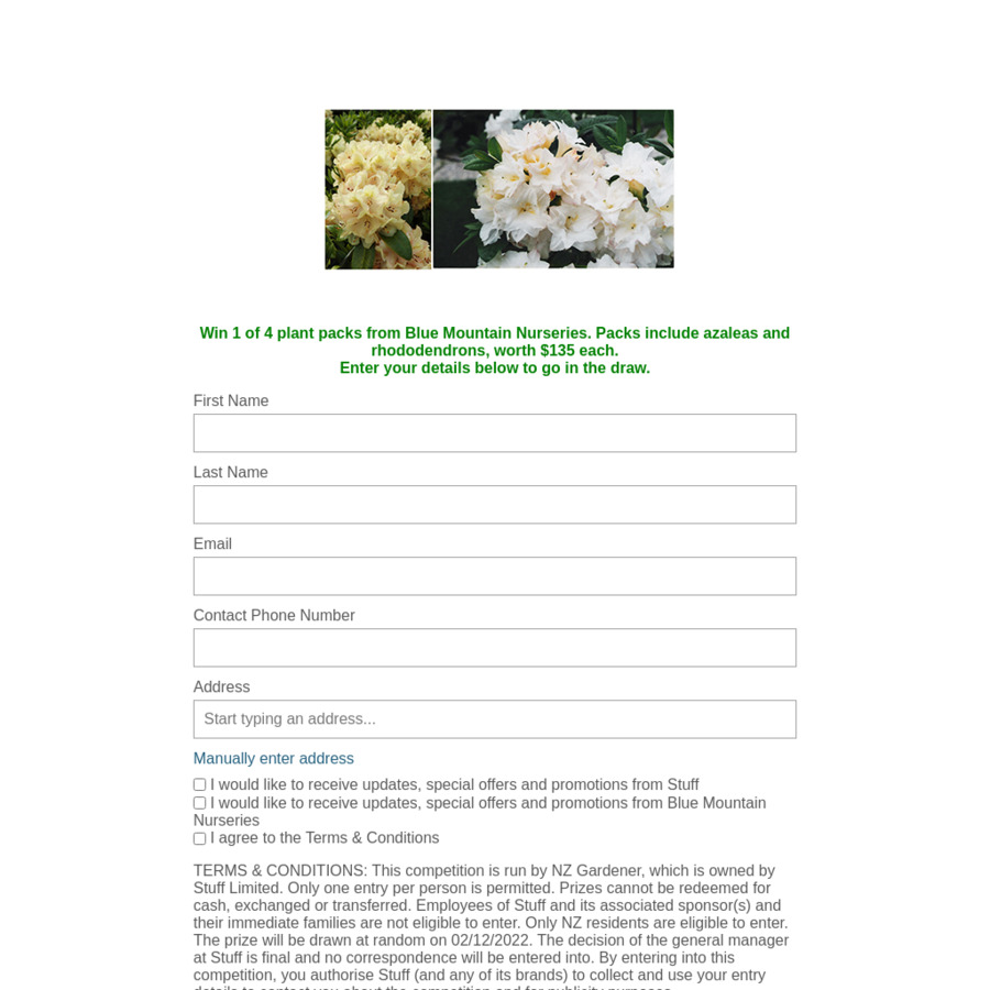 Win 1 of 4 rhododendron/azalea prize packs from Blue Mountain Nurseries ...