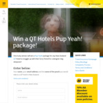 Win a QT Hotels Pup Yeah! package @ AA Insurance