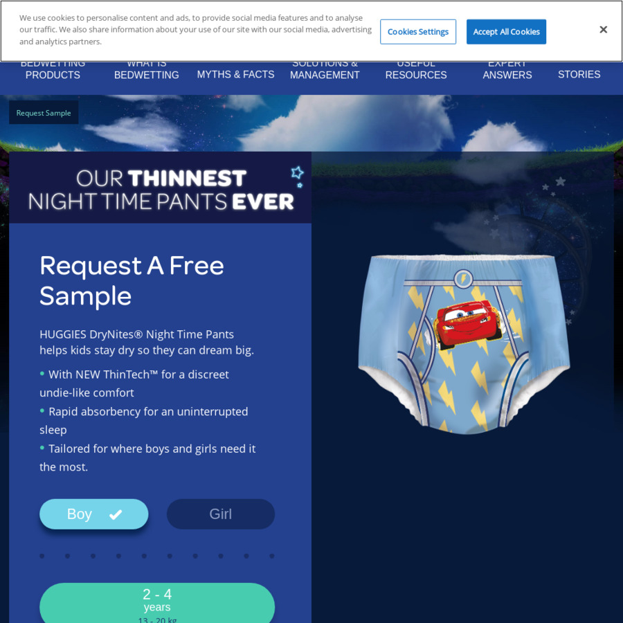 Free Sample Huggies DryNites ChoiceCheapies