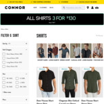 3x Shirts for $57.53 Delivered @ Connor Clothing